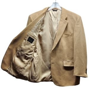 Jos. A. Bank Men's 44 Short 100% Camel Hair Blazer Sport Coat Suit Jacket Brown